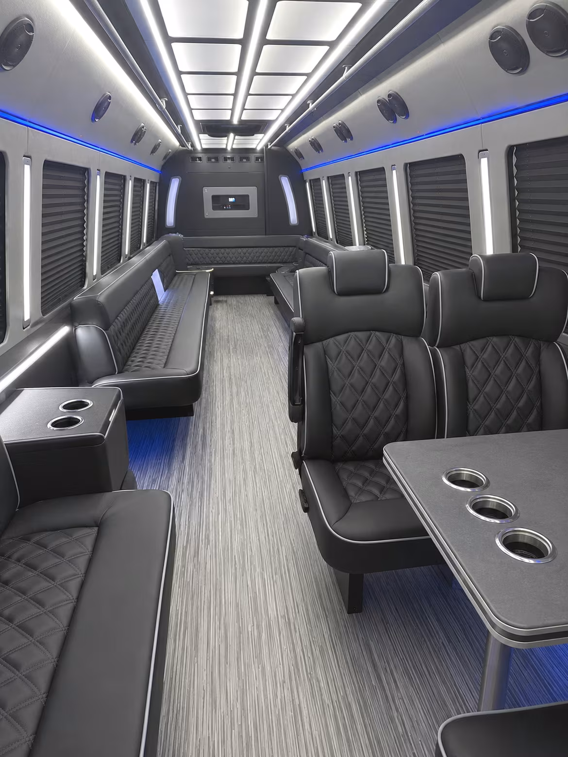 arcadia 25 passenger party bus inside