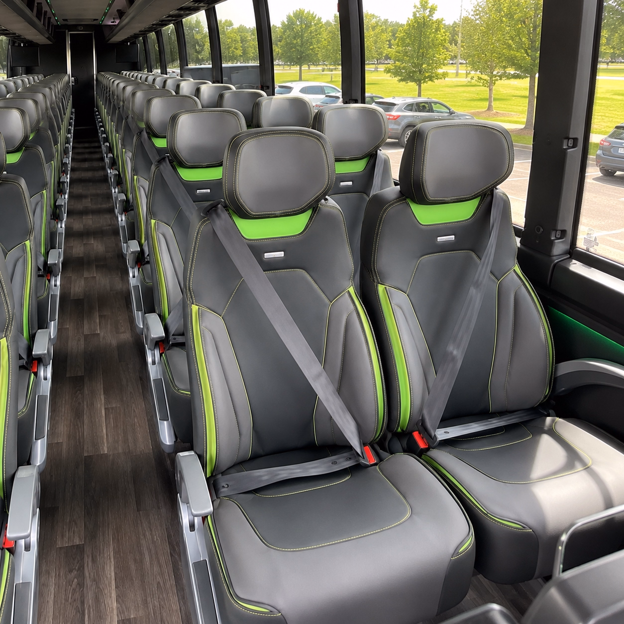 arcadia sporting event transportation onboard seating