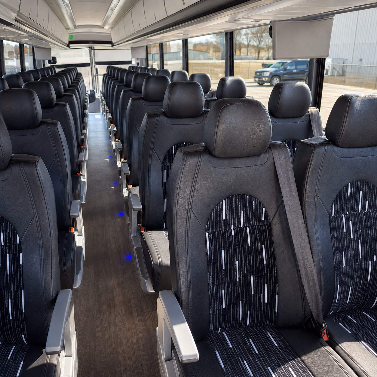 the right bus for a santa anita park wedding reception