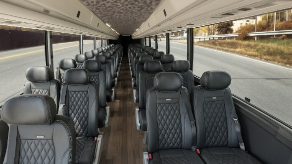 Interior of Charter Bus Company Arcadia's 20 Passenger Mini bus in Arcadia