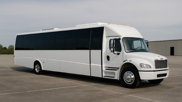 Exterior of Charter Bus Company Arcadia's 28 Passenger Mini bus in Arcadia