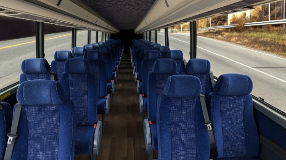 Interior of Charter Bus Company Arcadia's 30 Passenger Minibus in Arcadia