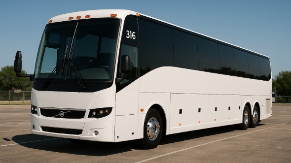 Exterior of Charter Bus Company Arcadia's 54 Passenger Charter Bus in Arcadia