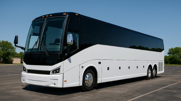 Exterior of Charter Bus Company Arcadia's 56 Passenger Charter Bus in Arcadia