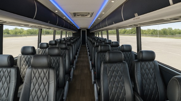 arcadia 54 passenger charter bus inside