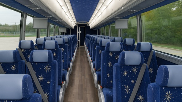 arcadia 55 passenger charter bus inside